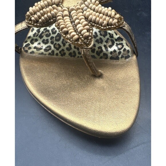 Women’s Carlos by Carlos Santana Beckon Copper Brown Beaded Slip On Sandal Sz 8 - Picture 4 of 15